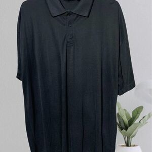 Men’s Sueded Utopia Black Polo Shirt XL